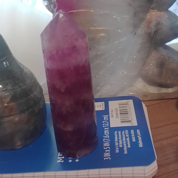 Watermelon Fluorite cylinder point - Picture 5 of 6